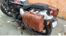 Fit For Royal Enfield Shotgun 650 Brown Tan Leather Pannier Bags with Mounting - SPAREZO